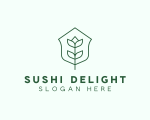 Floral Minimalist Plant Sustainability logo design