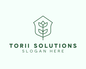 Floral Minimalist Plant Sustainability logo design