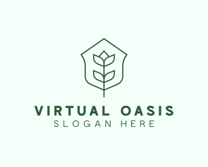 Floral Minimalist Plant Sustainability logo design