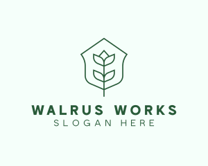 Floral Minimalist Plant Sustainability logo design