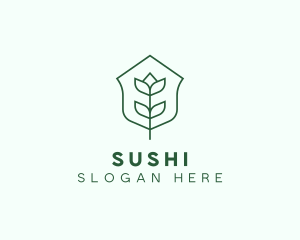 Floral Minimalist Plant Sustainability logo design