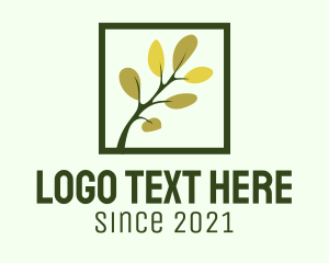 Nature Conservation - Tree Branch Frame logo design