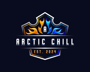 Cold - Hot Cold Flame logo design