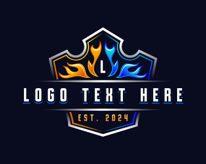 Heating - Hot Cold Flame logo design