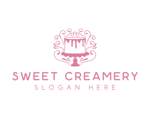 Cake Sweets Dessert logo design