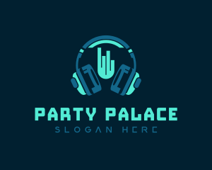 Headset Party Club logo design