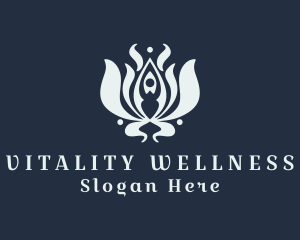 Healthy Lifestyle - Human Zen Lotus logo design