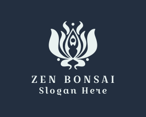 Human Zen Lotus  logo design