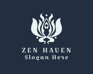 Human Zen Lotus  logo design