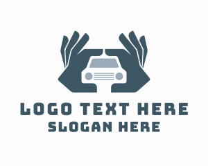 Rental - Car Repair Hand logo design