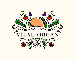 Organic Vegan Restaurant logo design