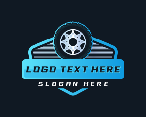 Wheel - Tire Automotive Garage logo design