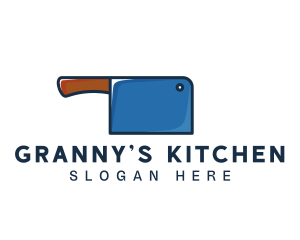 Butcher Cleaver Knife logo design