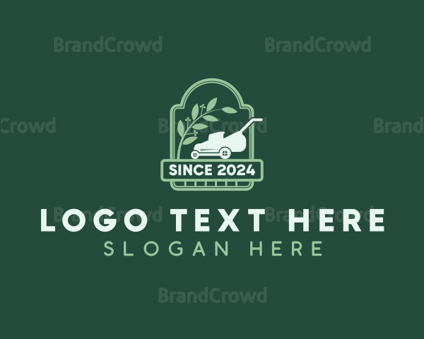 Lawn Mower Yard Gardening Logo