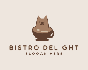 Cat Coffee Latte logo design