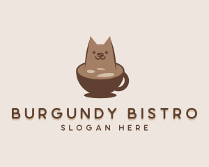 Cat Coffee Latte logo design