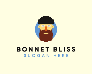 Bonnet - Beard Man Beanie logo design