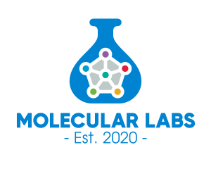 Molecular - Blue Research Laboratory logo design