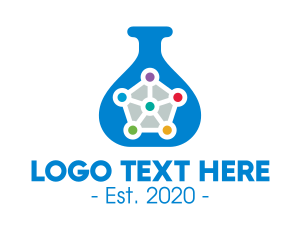 Chem - Blue Research Laboratory logo design