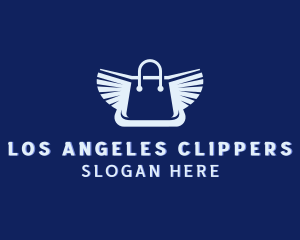 Wings Shopping Bag Retail Logo
