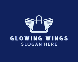 Wings Shopping Bag Retail logo design