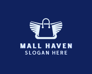 Wings Shopping Bag Retail logo design