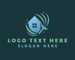 Worker - House Cleaning Squeegee logo design