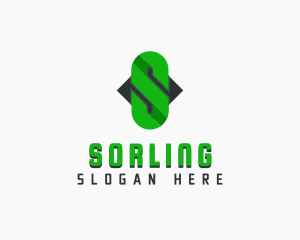 Chain Link Letter S logo design