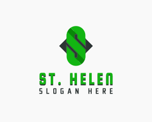 Chain Link Letter S logo design