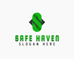 Chain Link Letter S logo design