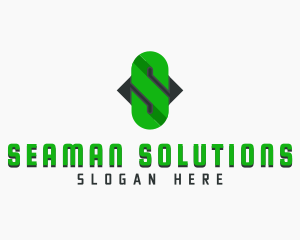 Chain Link Letter S logo design