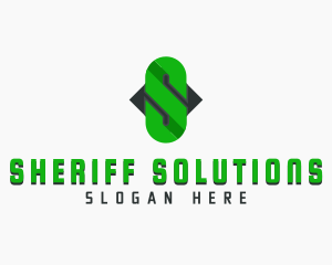 Chain Link Letter S logo design