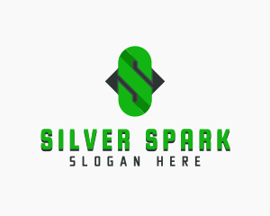 Chain Link Letter S logo design