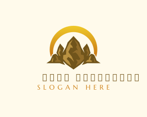 Camping - Sun Mountain Travel logo design