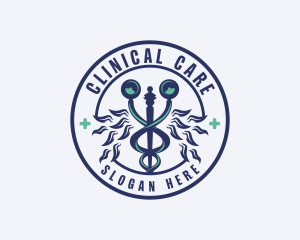 Caduceus Healthcare Stethoscope logo design