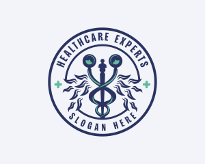 Caduceus Healthcare Stethoscope logo design