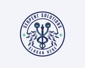 Caduceus Healthcare Stethoscope logo design