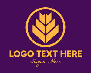 Yellow Wheat Circle Logo