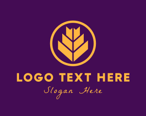 Shape - Yellow Wheat Circle logo design