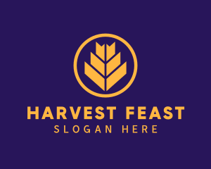 Wheat Plant Farm logo design