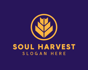 Wheat Plant Farm logo design