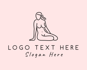 Strip Club - Nude Lady Model logo design