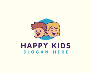 Kids Girl Boy logo design