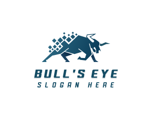 Pixel Bull Business logo design