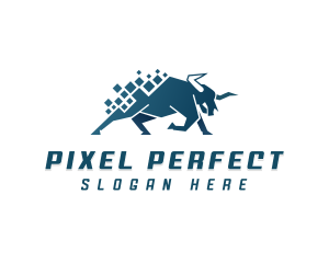 Pixel Bull Business logo design