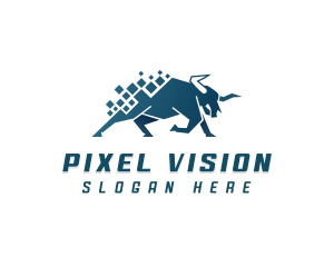 Pixel Bull Business logo design