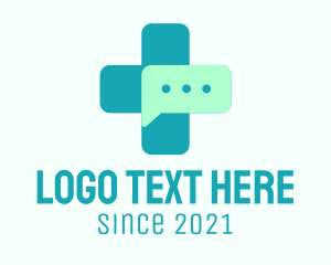 Medical Consultation - Medical Cross Chat logo design