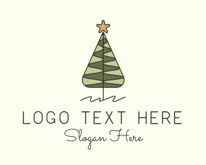 Festive Season - Pine Tree Star Decor logo design