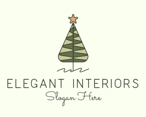 Pine Tree Star Decor logo design