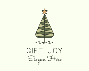 Pine Tree Star Decor logo design